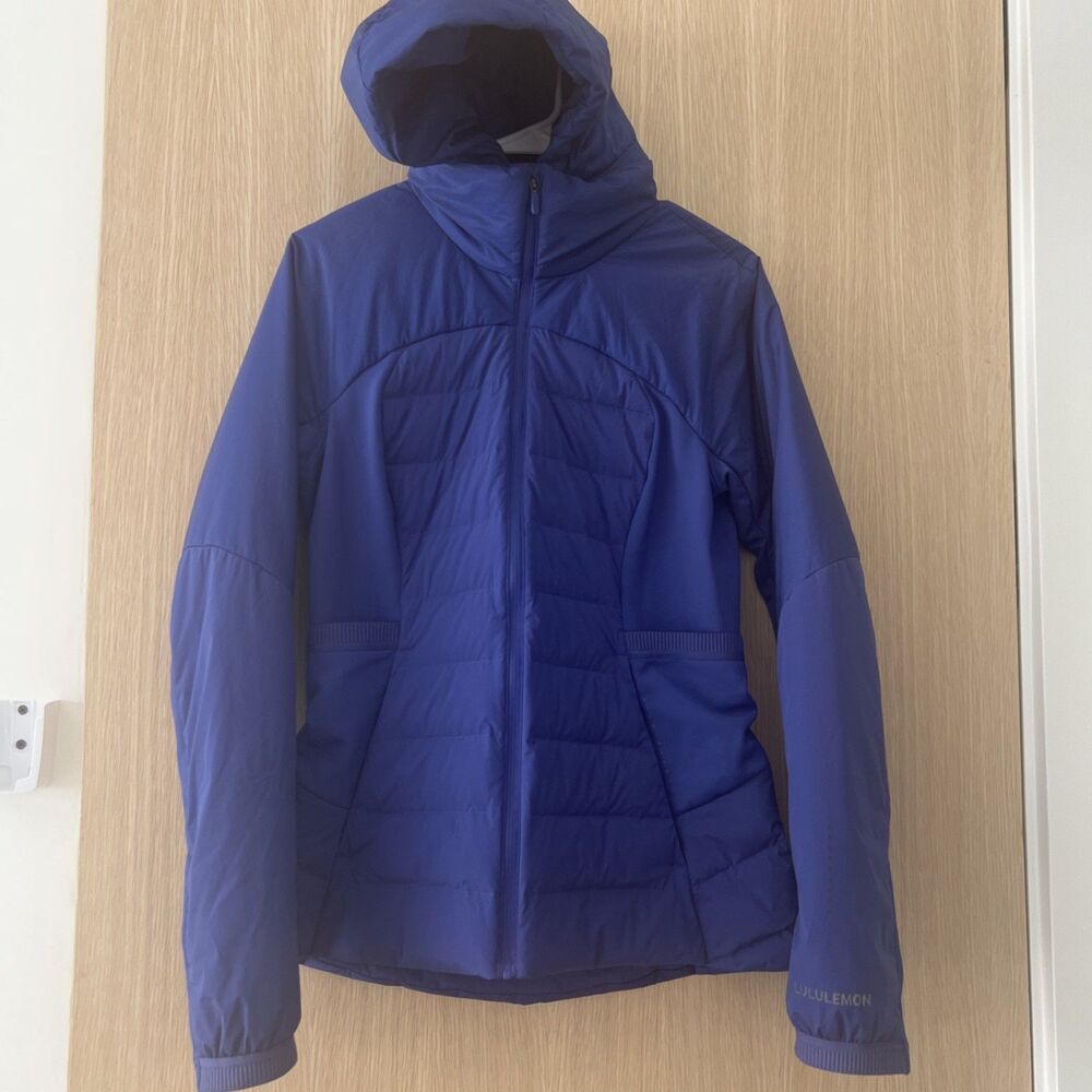 Lululemon Down for It All Jacket Women 8 Goose Psychic Windproof Water Rep Zip